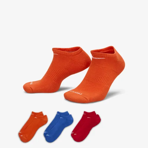 Nike Everyday Plus Cushion тренувальні No-Show шкарпетки (3 пар) різнокольорові
