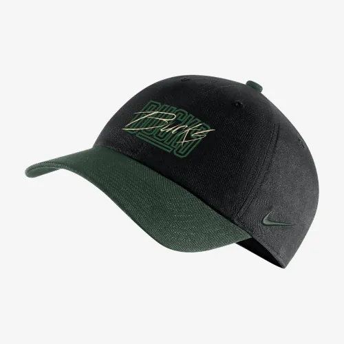 Milwaukee Bucks Heritage86 Nike NBA Adjustable Hat колір чорний
