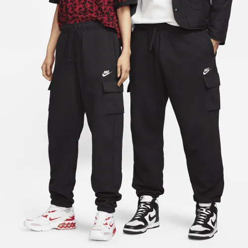 Nike Sportswear Club Fleece женская Mid-Rise оверсайз Cargo Sweatpants цвет черный