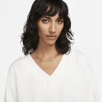 Nike Sportswear Phoenix Fleece женская оверсайз V-Neck свитшот цвет белый