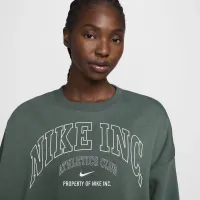 Nike Sportswear Phoenix Fleece жіноча Over-оверсайз Crew-Neck світшот колір зелений
