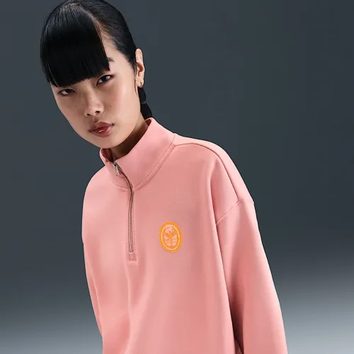 Nike Sportswear Phoenix Fleece жіноча оверсайз 1/4-Zip Long світшот Pink