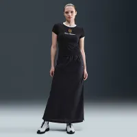 Nike Sportswear Chill Knit жіноча Slim Cropped футболка колір чорний
