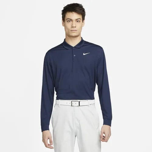 Nike Dri-FIT Victory мужские Long-Sleeve для гольфа Polo синий