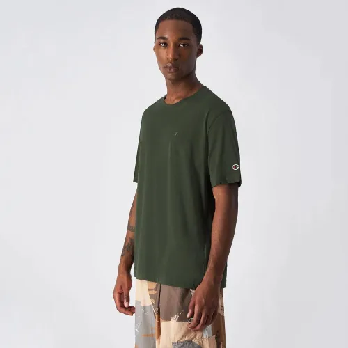 Футболка Champion Tonal Logo Crewneck 220278-GS508 - зеленая