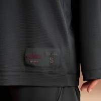 NikeSKIMS Airy жіноча оверсайз V-Neck Long-Sleeve Top колір чорний