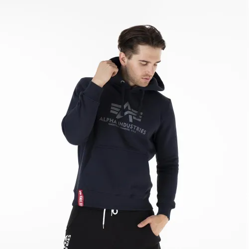 Кофта/футболка Alpha Industries Basic Hoody 17831207 - Синяя