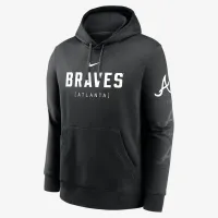 Atlanta Braves Fashion Club мужские Nike MLB Pullover Толстовка с капюшоном цвет черный