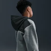 Nike Sportswear Club Fleece Big дитячі Loose 1/4-Zip Толстовка з капюшоном колір сірий