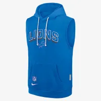 Detroit Lions Sideline чоловічі Nike Dri-FIT NFL Sleeveless Pullover Толстовка з капюшоном блакитний