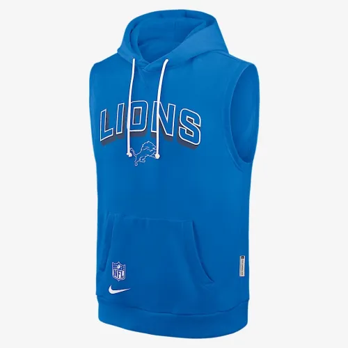 Detroit Lions Sideline чоловічі Nike Dri-FIT NFL Sleeveless Pullover Толстовка з капюшоном блакитний