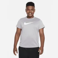 Nike Dri-FIT Big детские (для мальчиков) тренировочные футболка (Extended Size) цвет серый