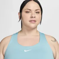 Nike Swoosh жіноча Medium-Support Padded Sports Bra Tank (великі розміри) блакитний