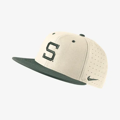 Michigan State Nike College Fitted Baseball Hat Grey
