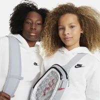 Nike Sportswear Club Fleece Big детские Pullover Толстовка с капюшоном цвет белый