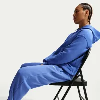 Nike Sportswear Phoenix Fleece женская С высокой Талией оверсайз Sweatpants синий