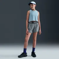 Nike Pro Fleece Big детские (Girls') Dri-FIT шорты цвет серый