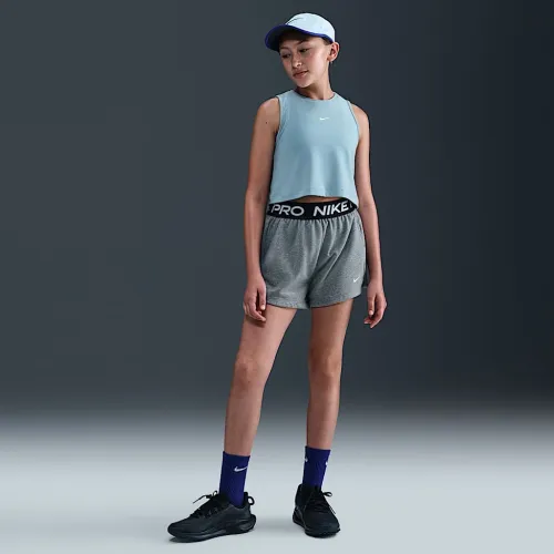 Nike Pro Fleece Big детские (Girls') Dri-FIT шорты цвет серый