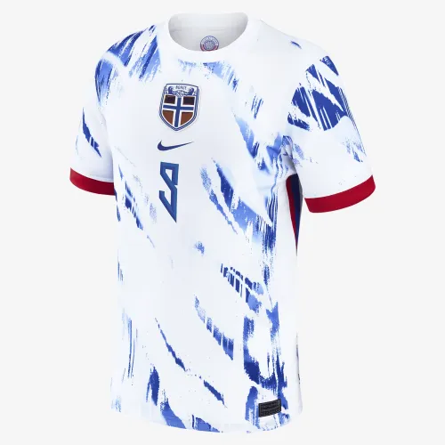 Erling Haaland Norway National Team 2024 Stadium Away Men's Nike Dri-FIT Soccer Jersey White