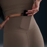 Nike Zenvy жіноча Gentle-Support З високою талією 7/8 лосіни колір коричневий