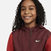Nike Outdoor Play EasyOn Big дитячі Fleece Толстовка з капюшоном колір червоний