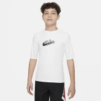 Nike Swim Scribble Big детские (для мальчиков) Short-Sleeve Hydroguard цвет белый