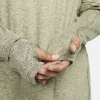 Nike Element женская 1/2-Zip Running Top (большие размеры) цвет зеленый