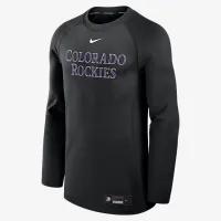 Colorado Rockies Authentic Collection Game Time чоловічі Nike Dri-FIT MLB Pullover Crew колір чорний