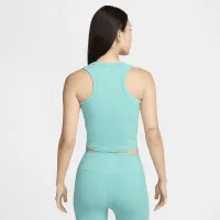 Nike One Fitted жіноча Dri-FIT Cropped Tank Top колір зелений