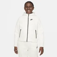 Nike Sportswear Tech Fleece Big дитячі (Girls') Full-Zip Толстовка з капюшоном (Extended Size) колір коричневий