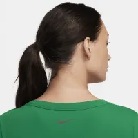 Nike One Fitted женская Dri-FIT Short-Sleeve Cropped Top цвет зеленый