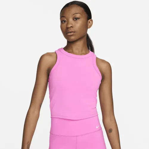 Nike One Fitted женская Dri-FIT Cropped Tank Top цвет красный