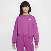 Nike Sportswear Club Fleece Girls' Boxy Crew-Neck свитшот цвет фиолетовый
