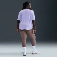 Nike One Relaxed жіноча Dri-FIT Short-Sleeve Top (великі розміри) колір фіолетовий