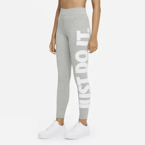Nike Sportswear Essential женская С высокой Талией Graphic лосины цвет серый