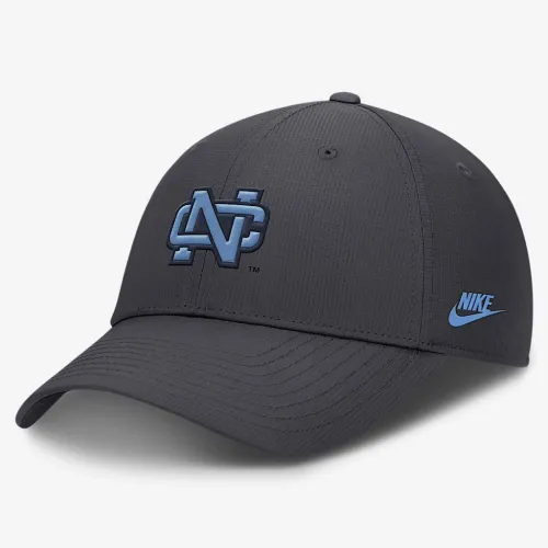 North Carolina Tar Heels Core Rise Vault мужские Nike Dri-FIT College Adjustable Hat цвет серый