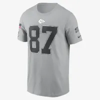 Travis Kelce Kansas City Chiefs Salute to Service мужские Nike NFL футболка цвет серый