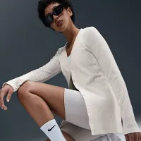Nike Sportswear Chill Knit жіноча Slim Ribbed Cardigan колір білий