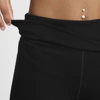 Nike One женская Dri-FIT С высокой Талией Fold-Over Pants цвет черный