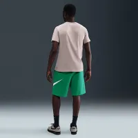 Nike Club мужские Fleece шорты цвет зеленый
