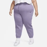 Nike Sportswear Phoenix Fleece женская С высокой Талией оверсайз Sweatpants (большие размеры) цвет фиолетовый