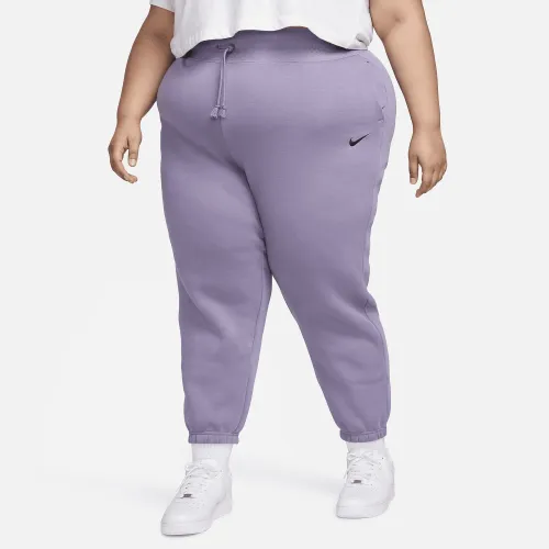 Nike Sportswear Phoenix Fleece женская С высокой Талией оверсайз Sweatpants (большие размеры) цвет фиолетовый