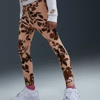 Nike Little детские Printed Club Long Sleeve футболка and лосины набор цвет коричневый