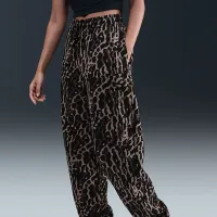 Nike Sportswear Phoenix Fleece женская С высокой Талией оверсайз Printed Sweatpants цвет черный