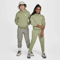 Nike Sportswear Club Fleece Big детские Pullover Толстовка с капюшоном цвет зеленый