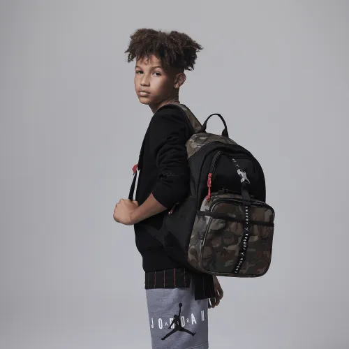 Nike Air Jordan Big дитячі наплічник (18L) and Lunch сумка (3L) колір чорний