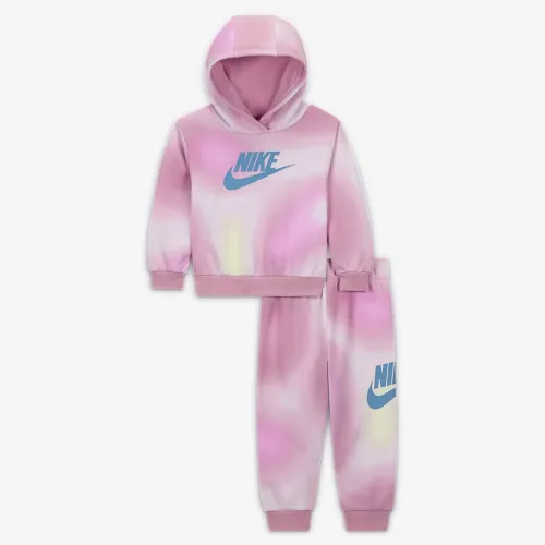 Nike Solarized Baby (12-24M) Pullover Толстовка с капюшоном and Pants набор Pink