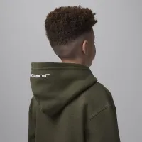 Nike Jordan MJ Flight MVP Big детские Fleece Pullover Толстовка с капюшоном цвет зеленый