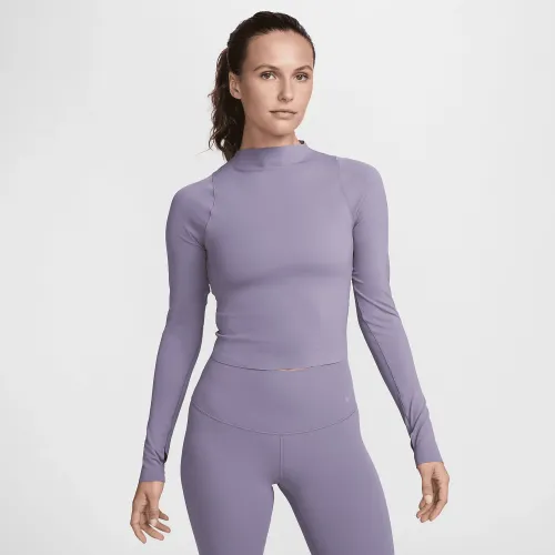 Nike Zenvy женская Dri-FIT Long-Sleeve Top цвет фиолетовый