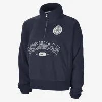 Michigan Fly жіноча Nike College 1/4-Zip Куртка блакитний